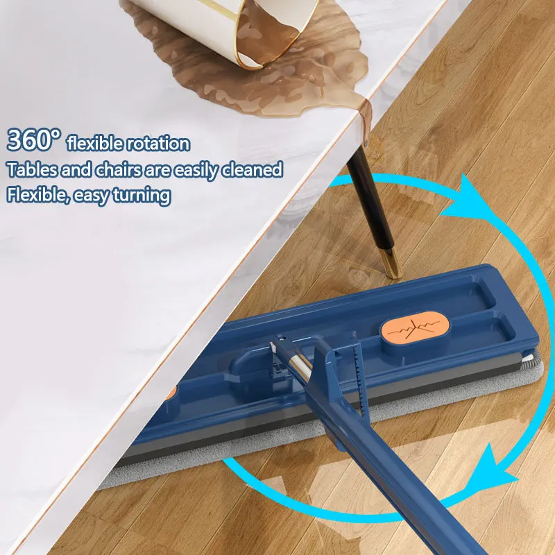 Fregona de compresión automática con cubo La mejor fregona plana sin manos  Pisos de microfibra Spin Mop Limpieza para la cocina del hogar