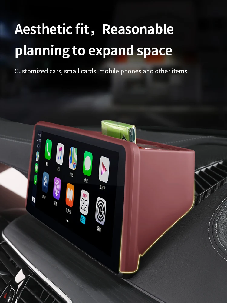 ABS Auto Dashboard Konsole Lagerung Box Verstauen Aufräumen Auto Dash Organizer Gläser Telefon Halter Zubehör Für BMW Series5 G30 G38 – Detail 4
