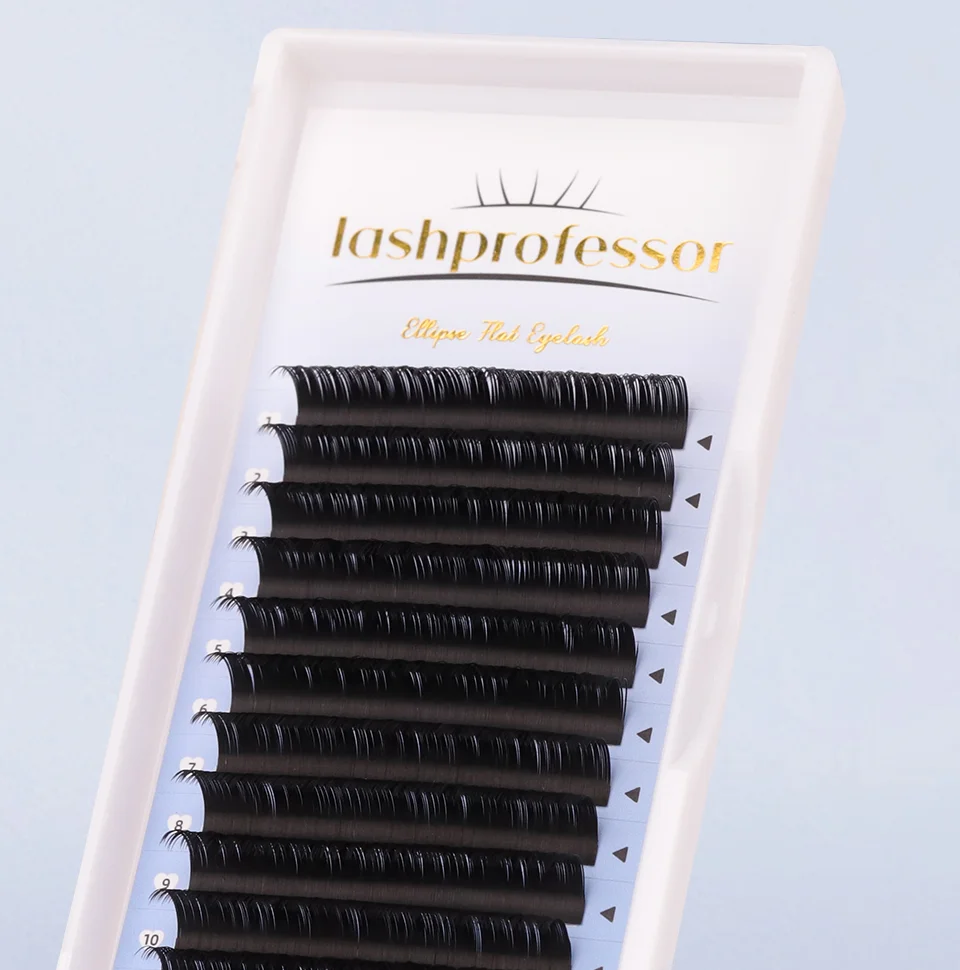 Lash professor Ellipse flache Wimpern doppelt geteilte Spitzen c cc d dd 0,15mm 0,20mm matte flache Wimpern Make-up Wimpern Faux Nerz Wimpern – Detail 10