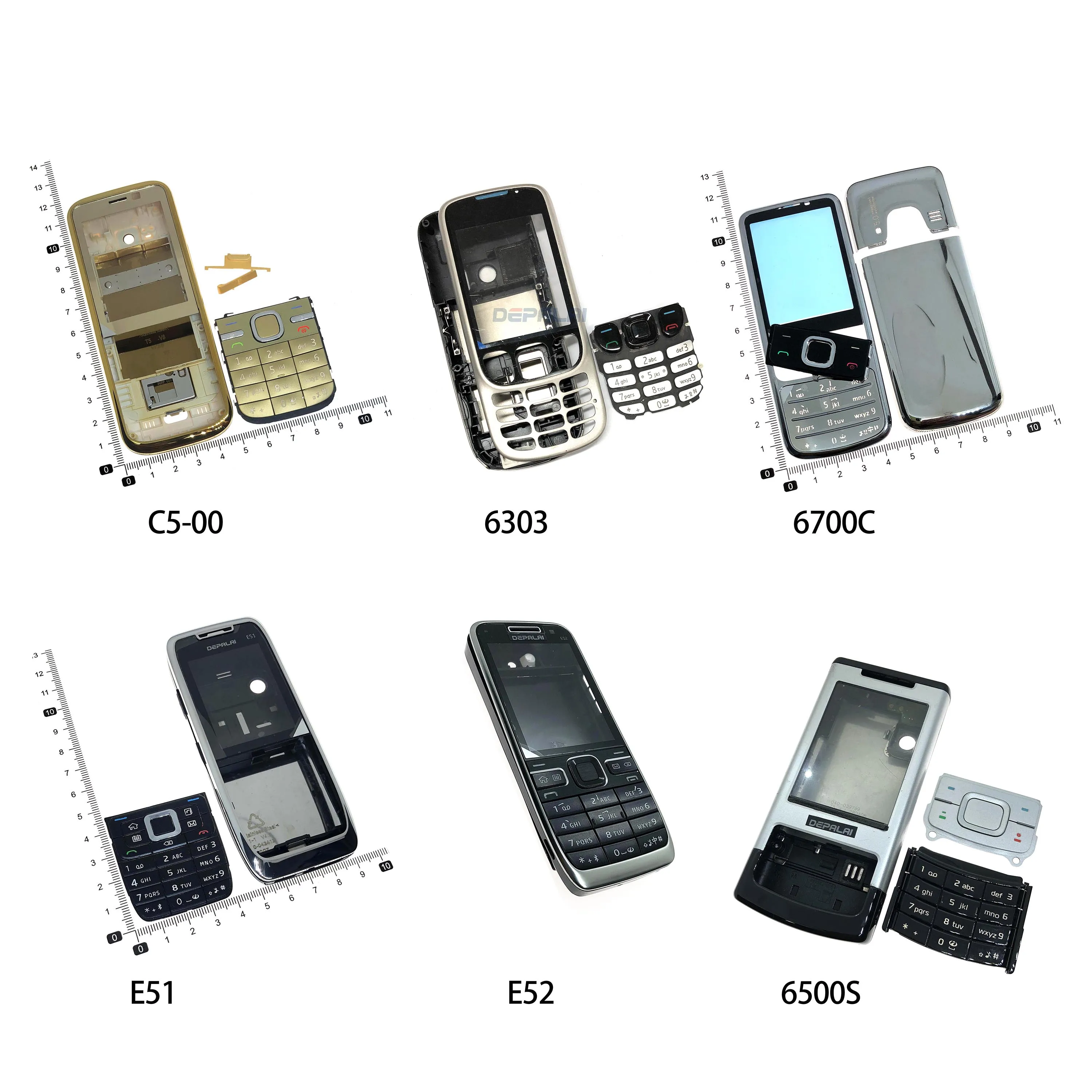 Voor Nokia C5-00 C5 E52 6303C E51 6500S 6700C Behuizing Voorkant Faceplate Frame Case Back Cover Batterij cover Toetsenbord - AliExpress Mobiele telefoons & telecommunicatie