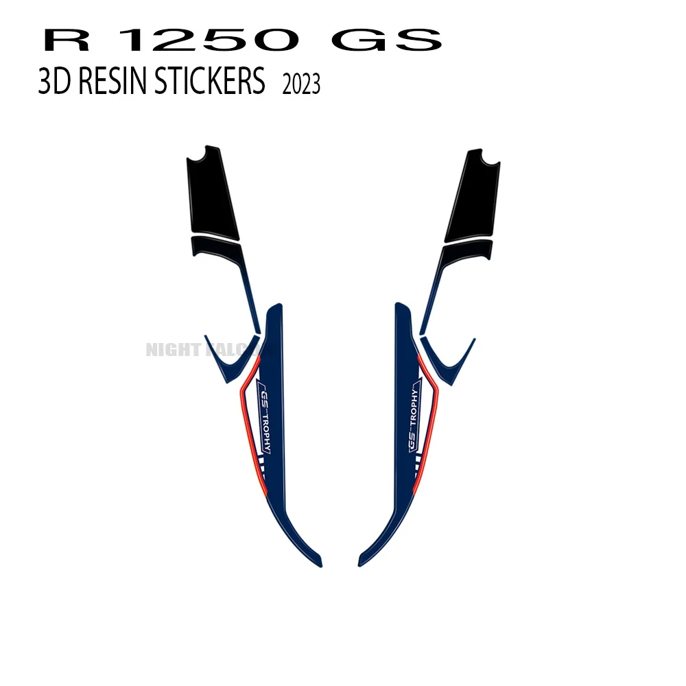 Moto 3D Adesivo In Resina Epossidica Protezione Parafango Decalcomania Per Bmw R 1250 Gs R 1250 Gs Adventure 2021 - 2023