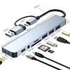 8 in 2 USB +Type C HUB Docking Station with 3.5mm Audio Jack Adapter Micro SD Card Reader 1