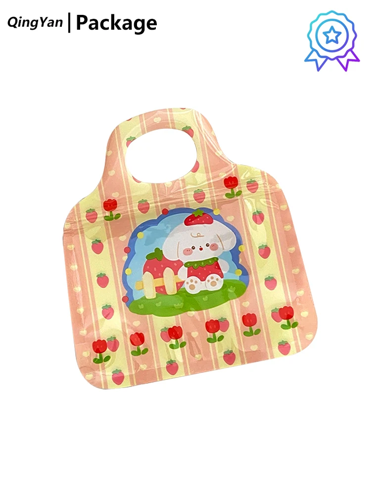 

7.87x7" Transparent Cartoon Dog Pattern Boys and Girls Candy Toys Storage Bag with Handle Children's Supplies Storage Zipper Bag