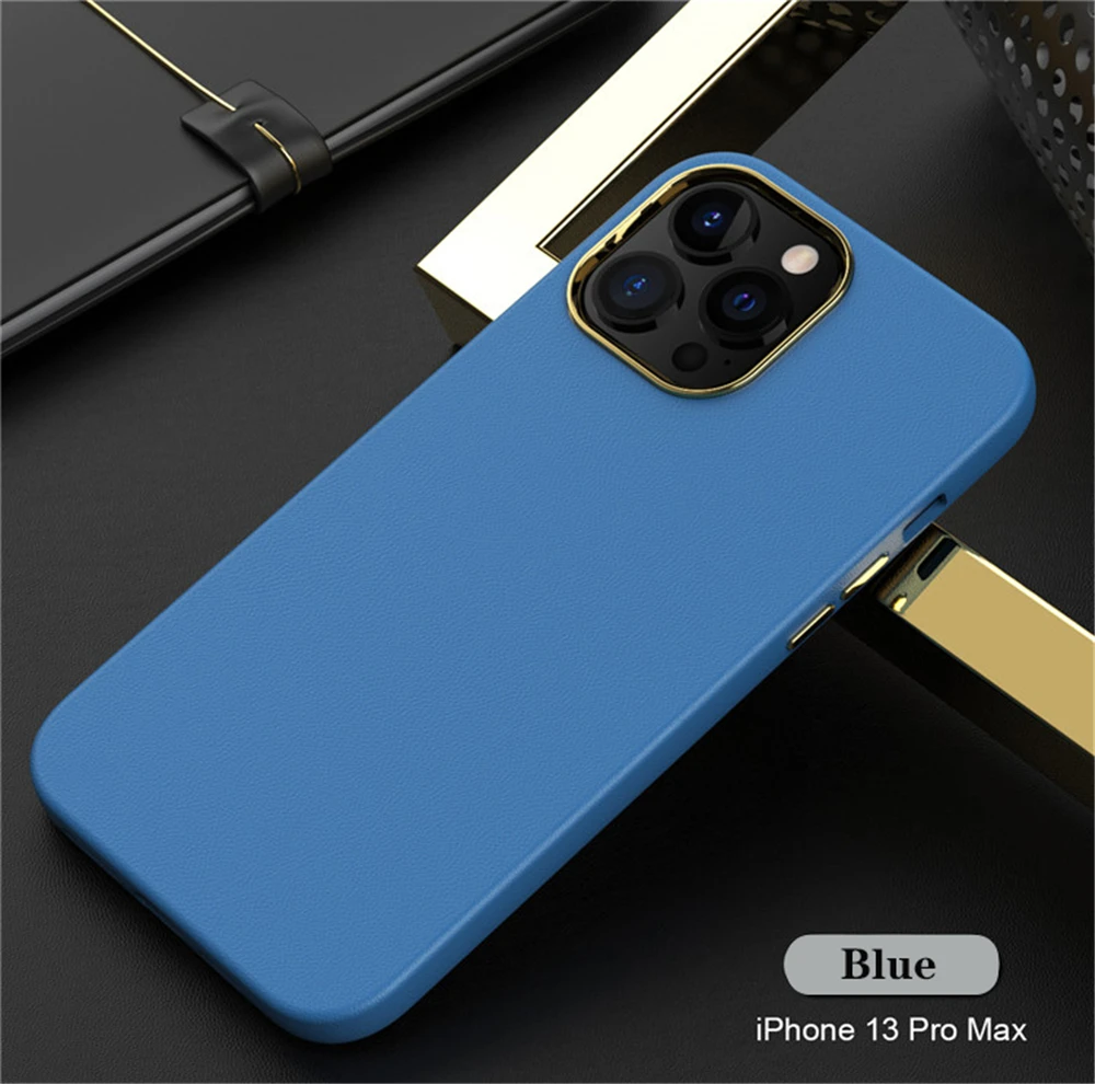 Luxury Premium Leather Bumper Case For iPhone 12 13 11 Pro Xs Max X Xr SE3 7 8 Plus Plating Camera Protector Shockproof Fundas case iphone 13 pro max