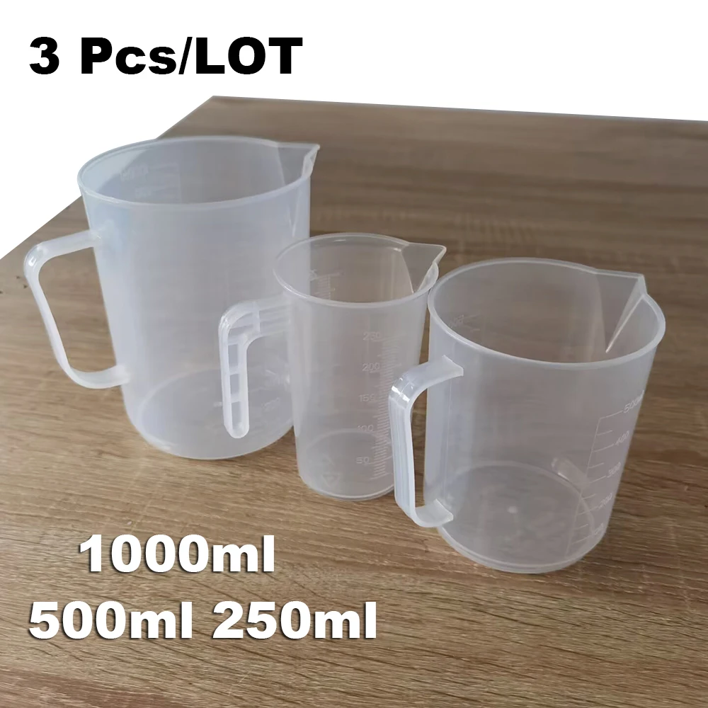 PC measuring cup Milk tea special measuring cup Plastic graduated cup Measuring cup Laboratory equipment 1000ml 500ml 250ml Mix