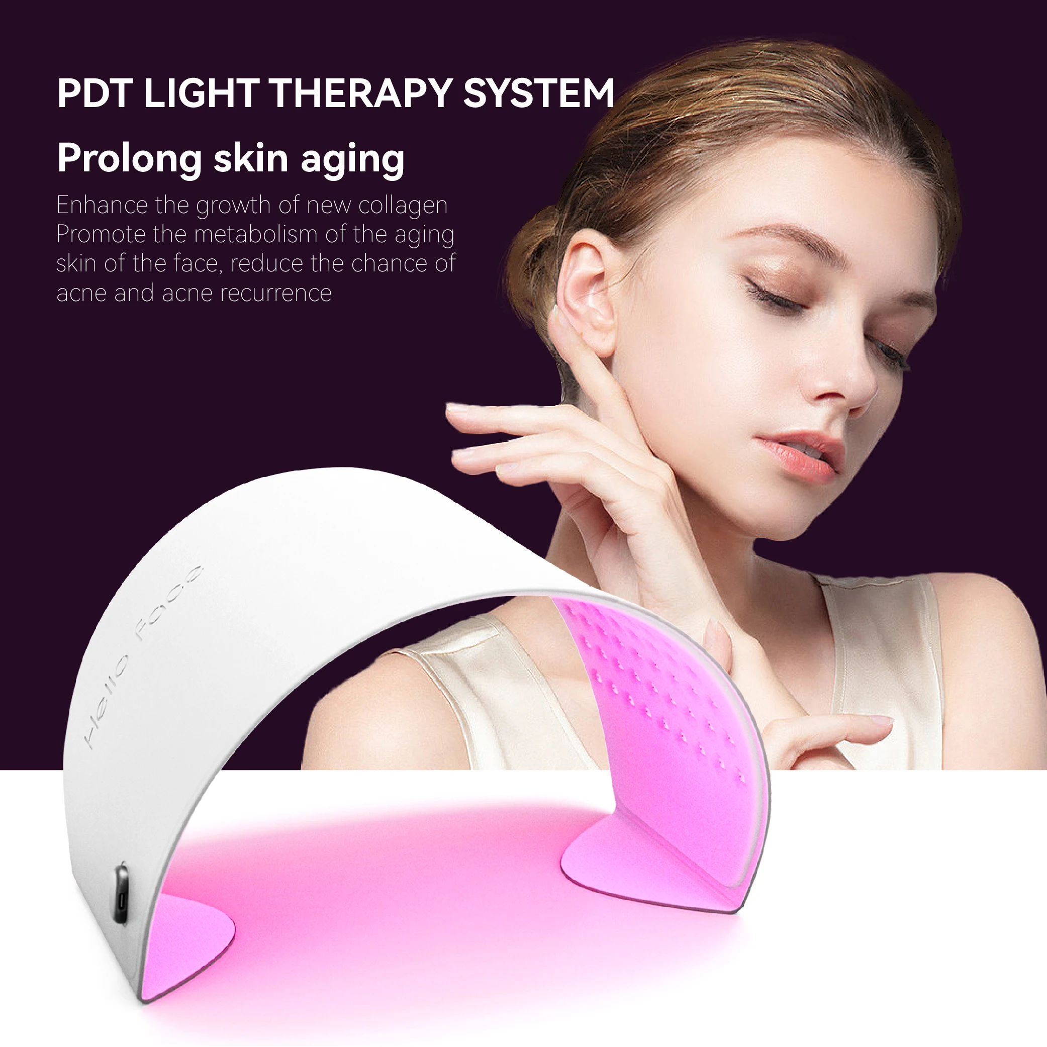 Hello Face 720 PCS LED Light therapy PDT Mask Red Light and Infrared light therapy Body and Face Mask Soft Material