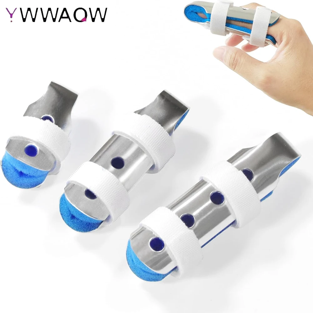 Finger Splints Thumb for Broken/Injured Fingers Stabilization Aluminum Finger Splint Adjustable for Mallet Fingers 1Pc