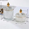 Transparent Glass Jar with Cover Storage Tank Jewelry Box Storage Boxes Cotton Swab Box Candy Jar Storage Bottles Home Organizer 6