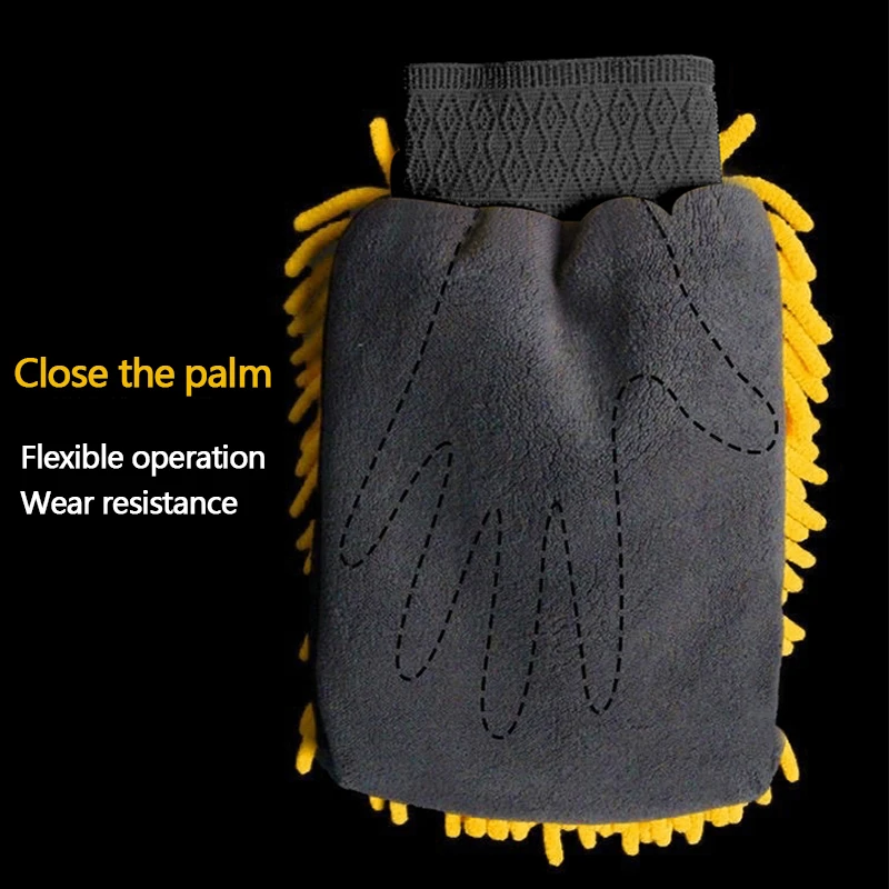 Car Washer Sponge Ultrafine Fiber Chenille Microfiber Car Care Detailing Brushes Washing Towel Auto Gloves Wash and Cleaning