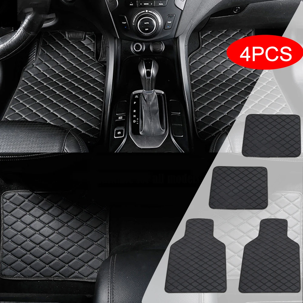 

Car Floor Mats For Ford Ecosport Fiesta Edge Escape Kuga Fusion Mondeo Explorer Focus Full Set Carpet Universal Car Mats 4pcs