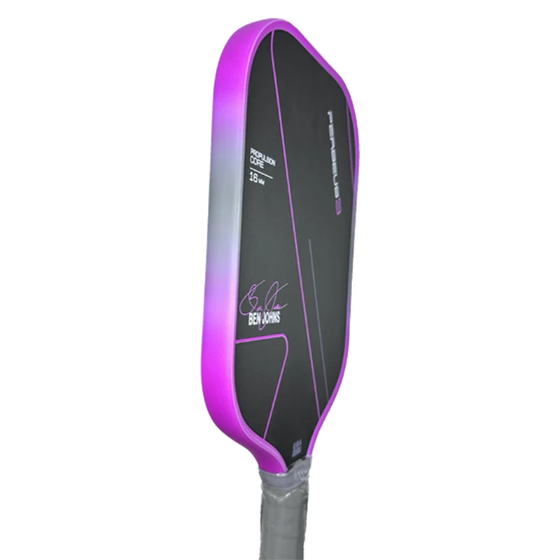 Pickleball Paddle Thermoformed Unibody Gradient BEN JOHNS T700 Raw Carbon Fiber USAPA Approved Spin Textured Surface