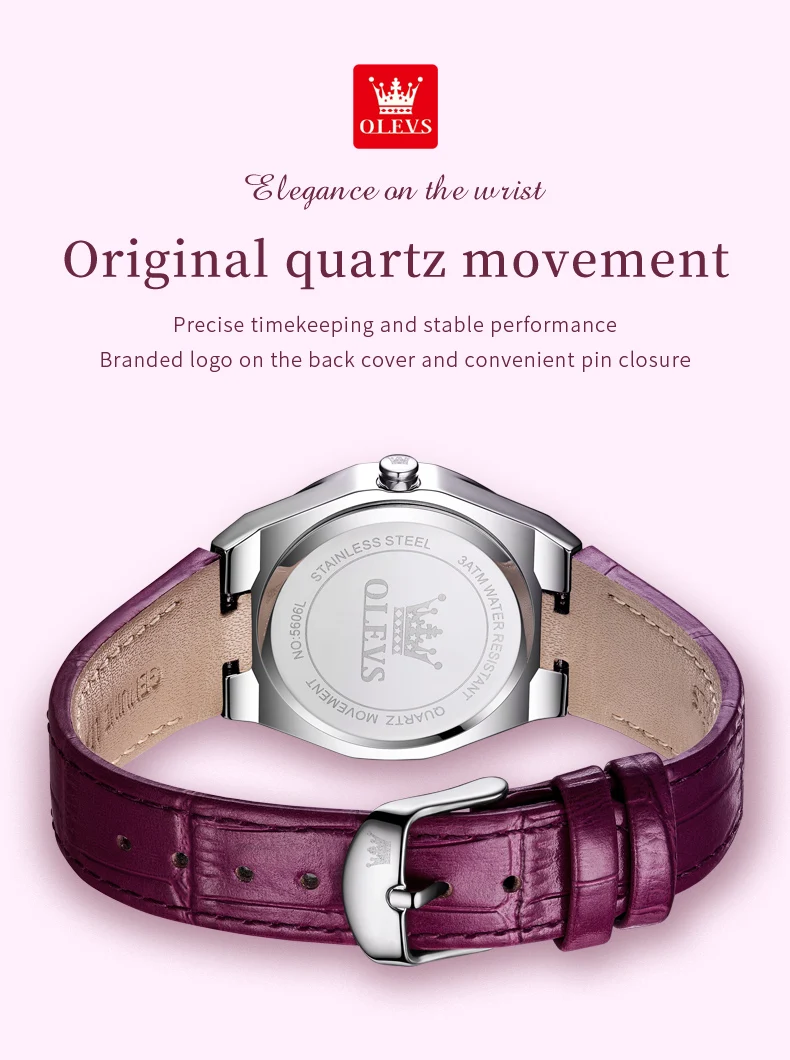 OLEVS Original Women's Watches Diamond Lap Fashion Leather Strap 3m Waterproof Luminous Ladies Wristwatch Quartz Watch for Women See18d9741b144dcca54e20fb8bb368324