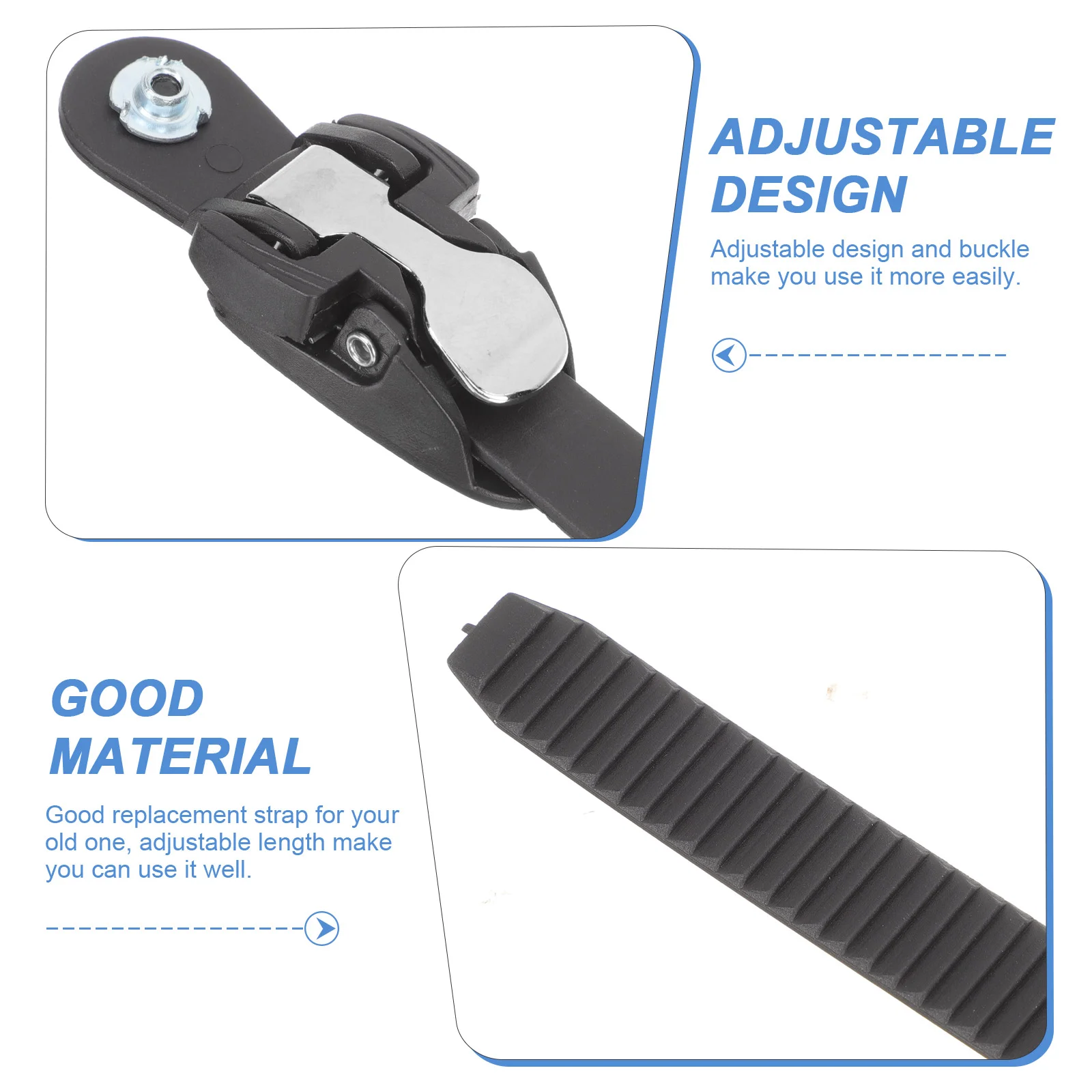 1Pc Roller Skate Buckle Strap Adjustable Length High Grade Pvc Material Stable Fixation Design Skating Shoes Strap Skate Leash