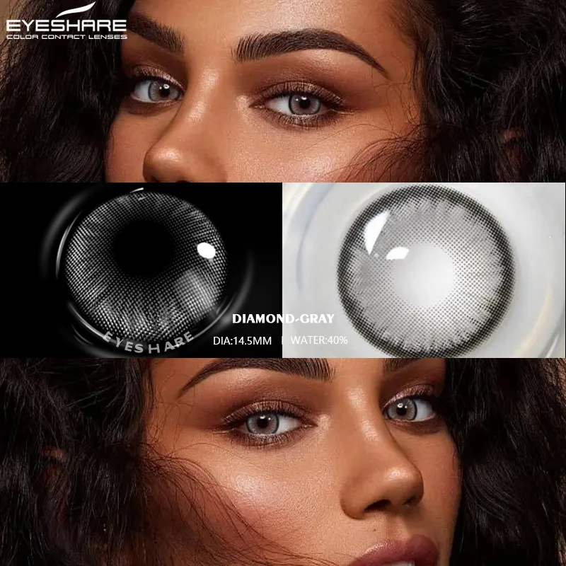 EYESHARE Natural Color Contact Lenses - Fashion Gray & Green Tones