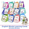 12 Thems Kids Montessori English Words Learning Cards High Frequency Words Vocabulary Building Teaching Aids Classroom Toys 1