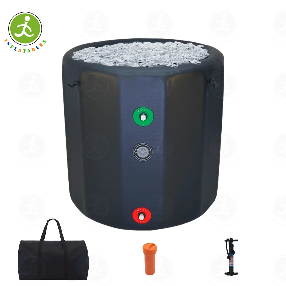 Portable Ice Bath, Outdoor Inflatable Ice Bath Cold Water Spa Portable Collapsible Sports Ice Tub Inflatable Swimming Pool Indoo 6