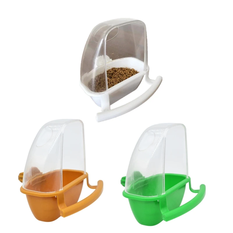 

Parakeet Feeder Bird Feeder with Perch Dispenser Plastic Container for Cage New Dropship