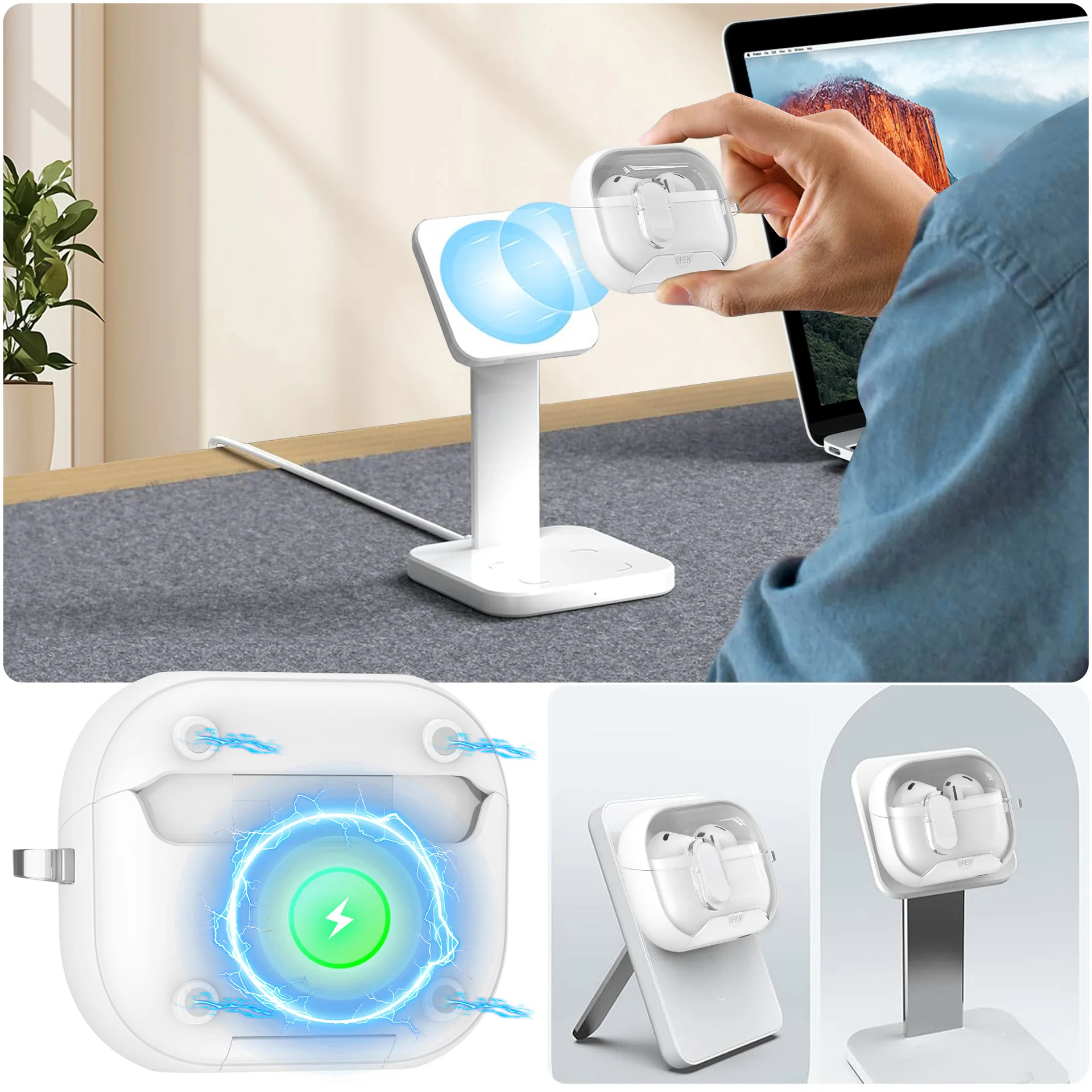 Secure Lock Protective Case with Phone Stand & Cleaning Kit