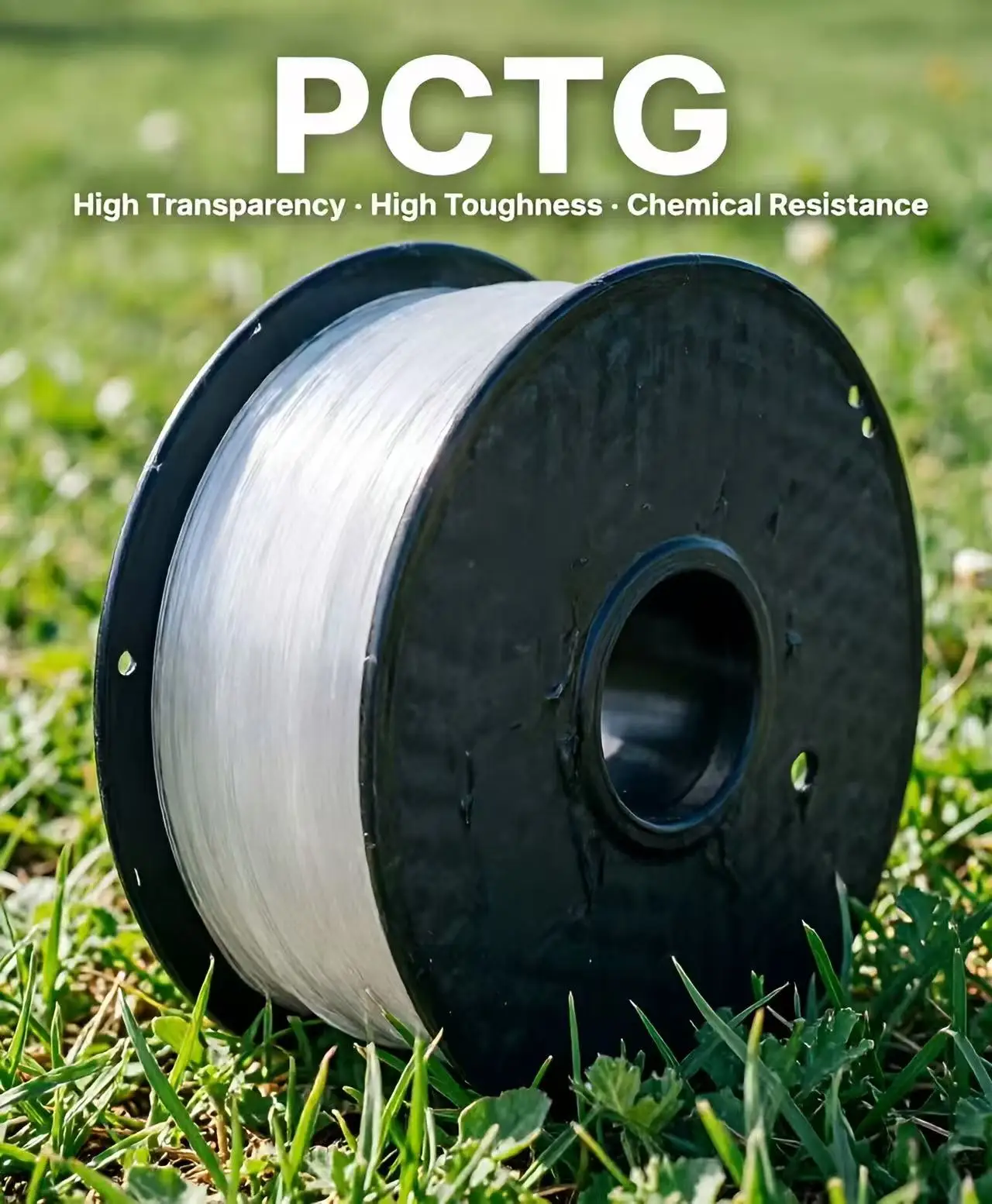 1.75mm PCTG 3D 프린터 필라멘트 4KG 팩 고강도 PCTG 투명/흰색/검정색 3D 프린팅 재료 (FDM 프린터용)