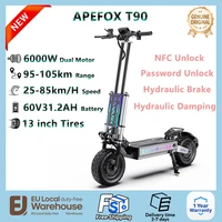 Trottinette électrique APEFOX T90 6000W, double moteur, freins hydrauliques, amortissement hydraulique, 60V31.2AH, NFC, tout-terrain, trottinette électrique pour adultes 1
