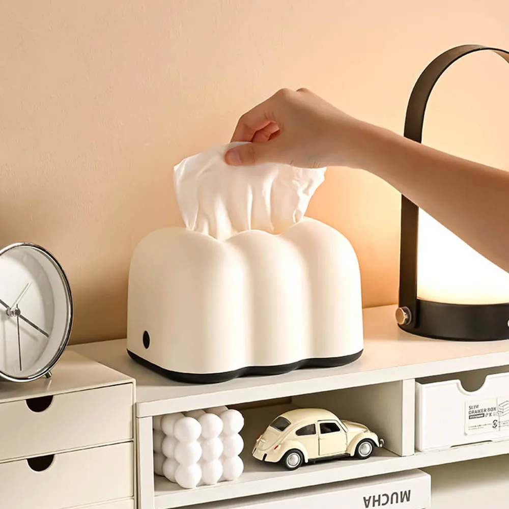 A Cloud Creative Tissue Box Wall Hanging Household Bathroom Paper Box Simple Solid Color Living Room Restaurant Tissue Box 2