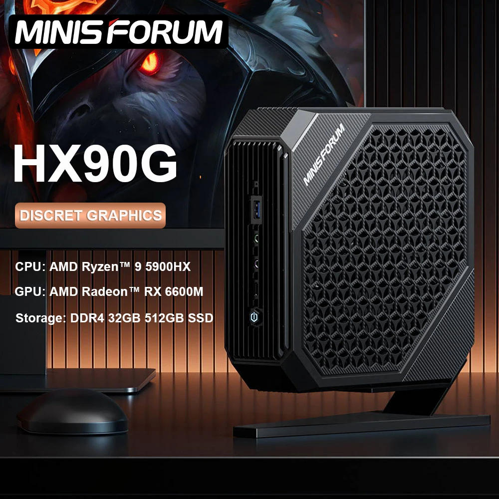 Minis Forum Mini Pc Hx90g Amd Ryzen 9 5900hx Radeon Adm Rx 6600m