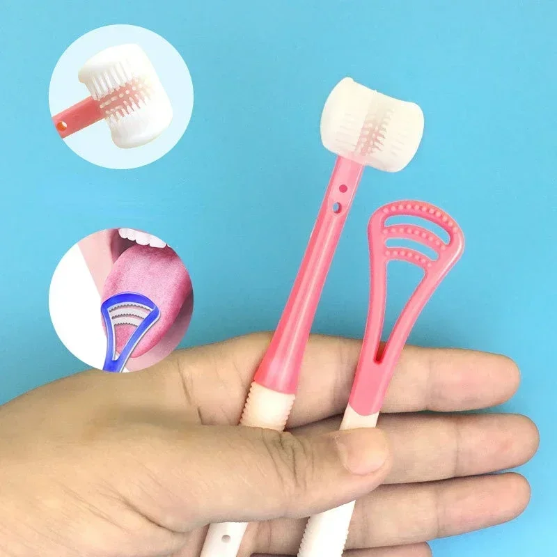 Baby Toothbrush 2-12Y Child Three Sided Safety Soft Tooth Brush Children Oral Hygiene Care Teeth Whitening Items