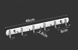 Multi - Purpose Stainless Steel Punch - Free Hanger Rack (304 round 6 hooks)