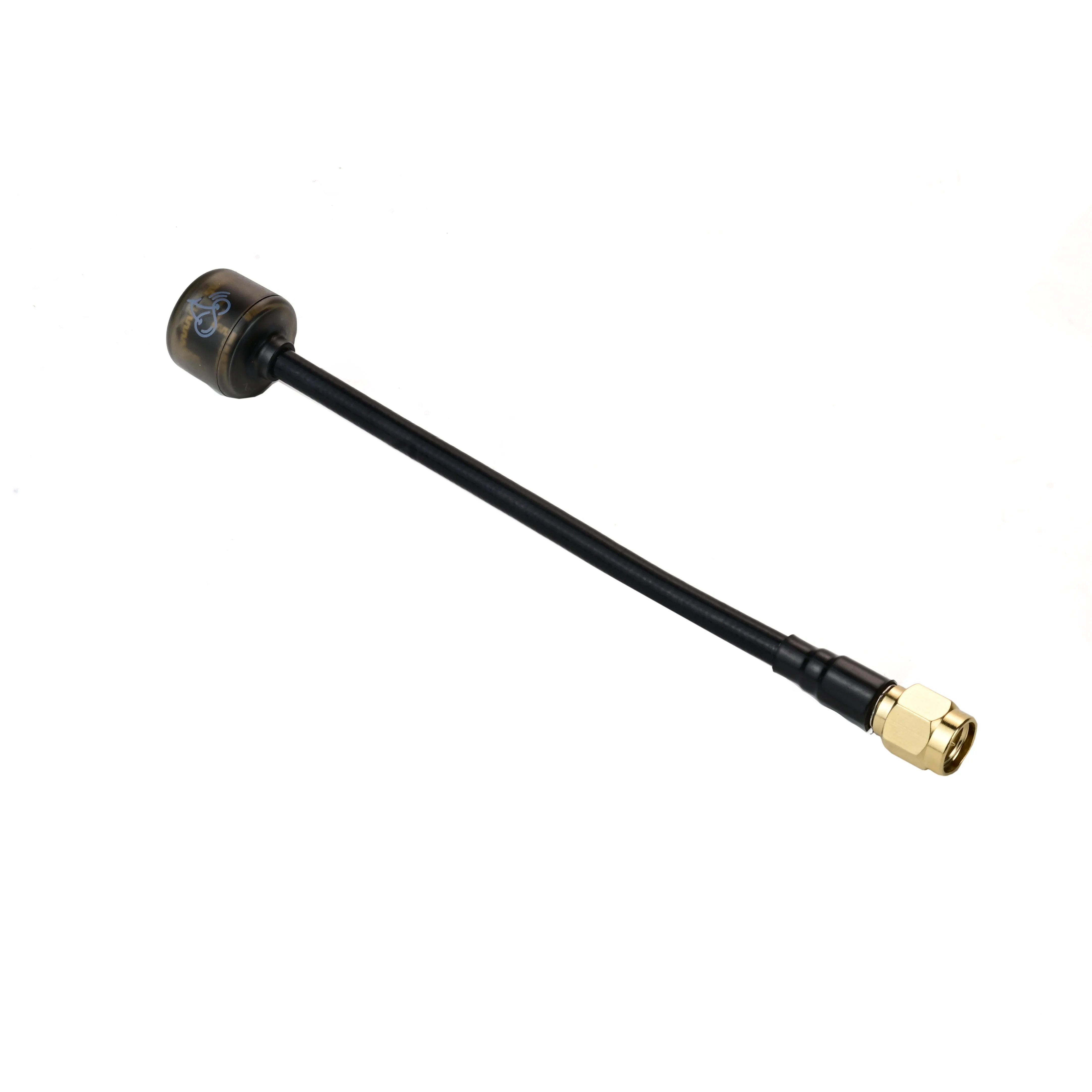 Antenne Cherry2 II 4.9G fixée sur un bras de drone FPV, améliorant l'efficacité de lancement.