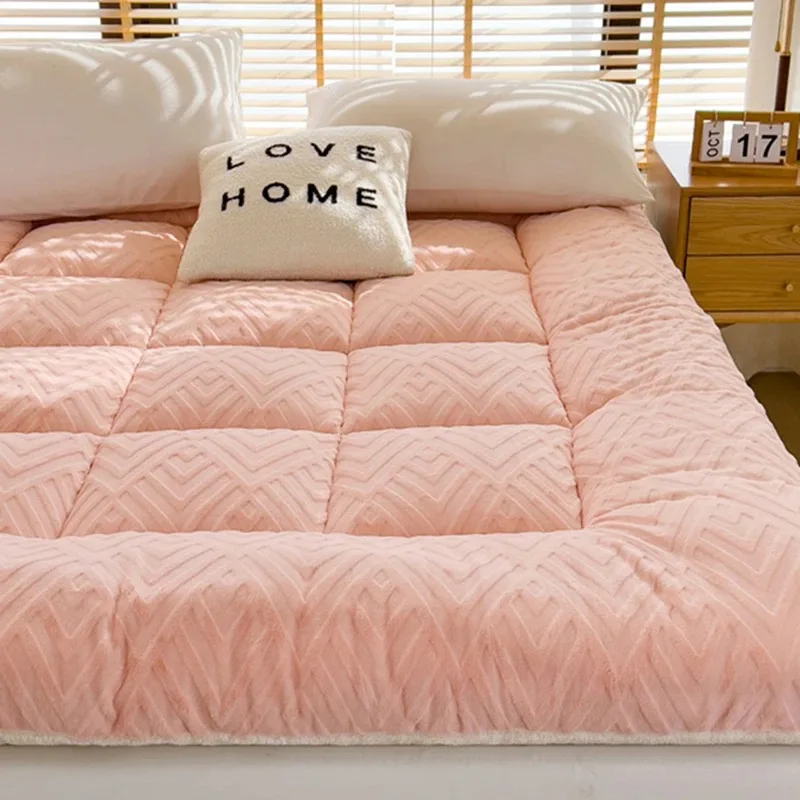 ThickenedWarmLambVelvetMattressWinterSingleDoubleTatamiCushion