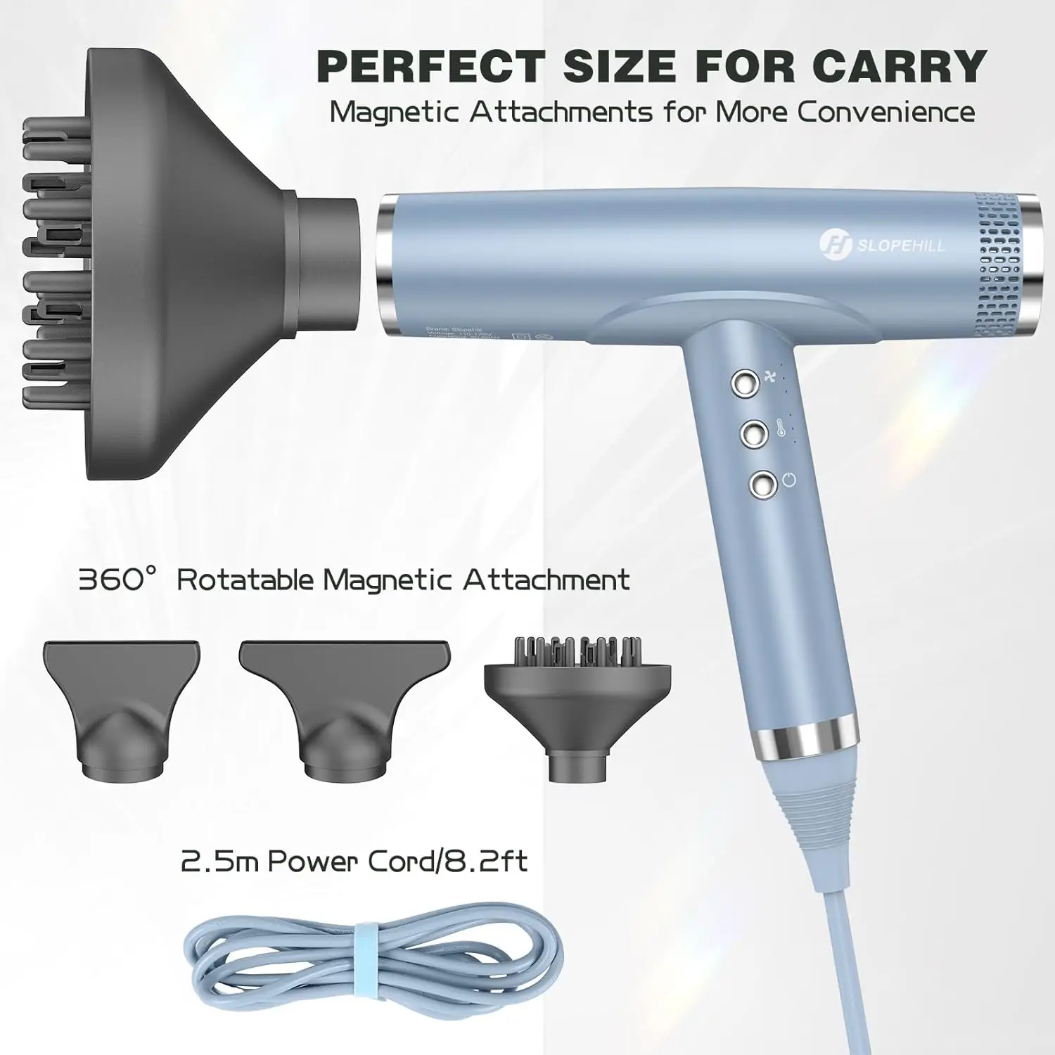 Dryer, Blow Dryer, Professional Dryer with Diffuser, Ionic Dryers for women, High Speed Hair Dryer for