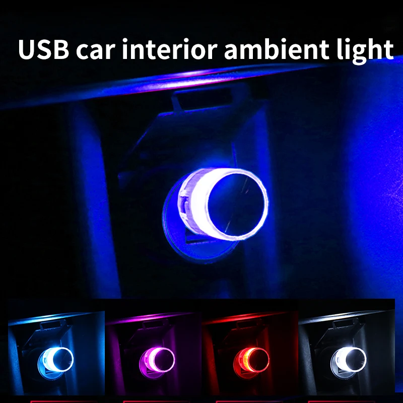 Mini USB LED Portable Ambient Light for Car Interior Decoration