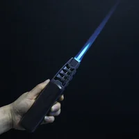 Windproof Super Big Flame Torch Lighter Outdoor Camping BBQ Kitchen Lighter Refillable Butane Lighter Men's Tools No Box No Gas 1