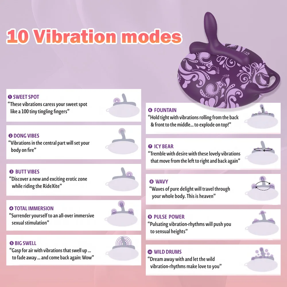 Sit On Vibrating Thrusting Toy with Dildo for Women Men, G-spot Clitoris Anal Vibrator, Sex Machine Sex Furniture Adult Toys