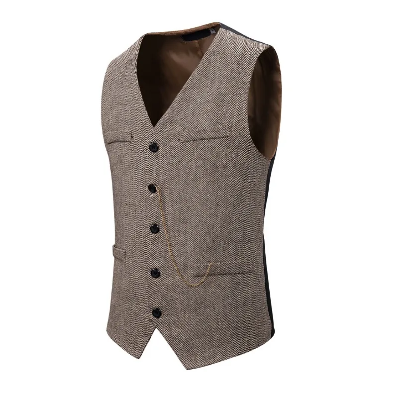 Summer New Suit Vest V-neck Single Breasted Business Casual Vest