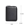 Cowhide Organ Card Case RFID Anti-theft Lady Card Holder Purse Men Card Case Multifunctional Zipper Small Short Wallet 5