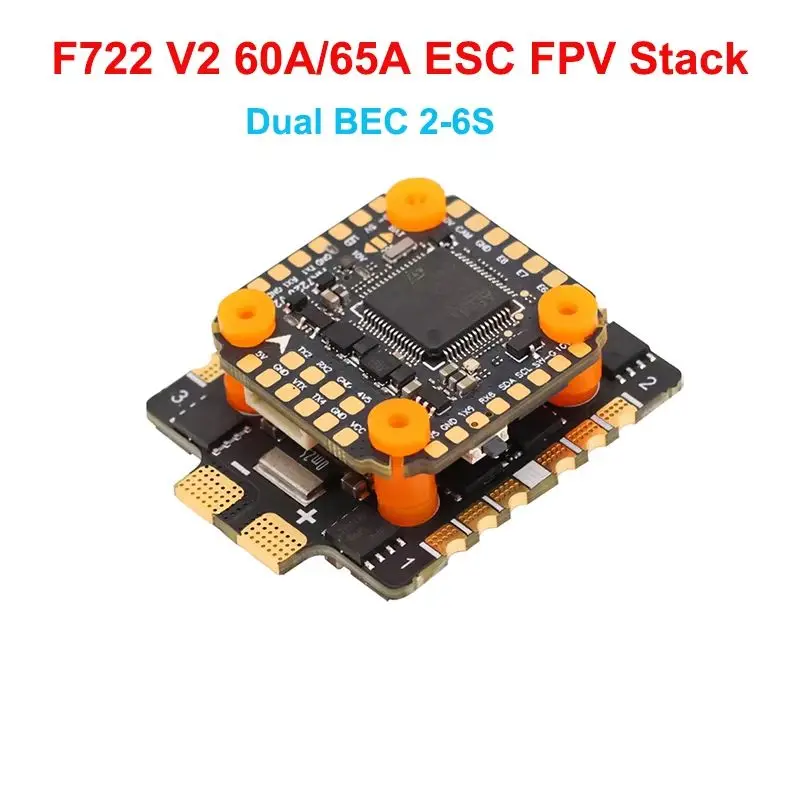 Carte électronique du contrôleur de vol HAKRC F722 V2 avec dissipateur thermique