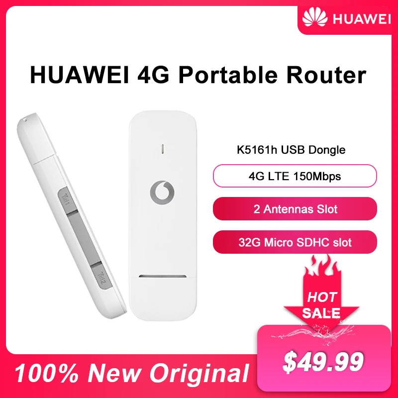 Беспроводной USB-роутер Huawei K5161, 150 Мбит/с, 4G LTE разблокированный беспроводной маршрутизатор huawei e5186 e5186s 22 4g lte fdd 800 900 1800 2100 mhz tdd2600mhz cat6 2600 мбит с