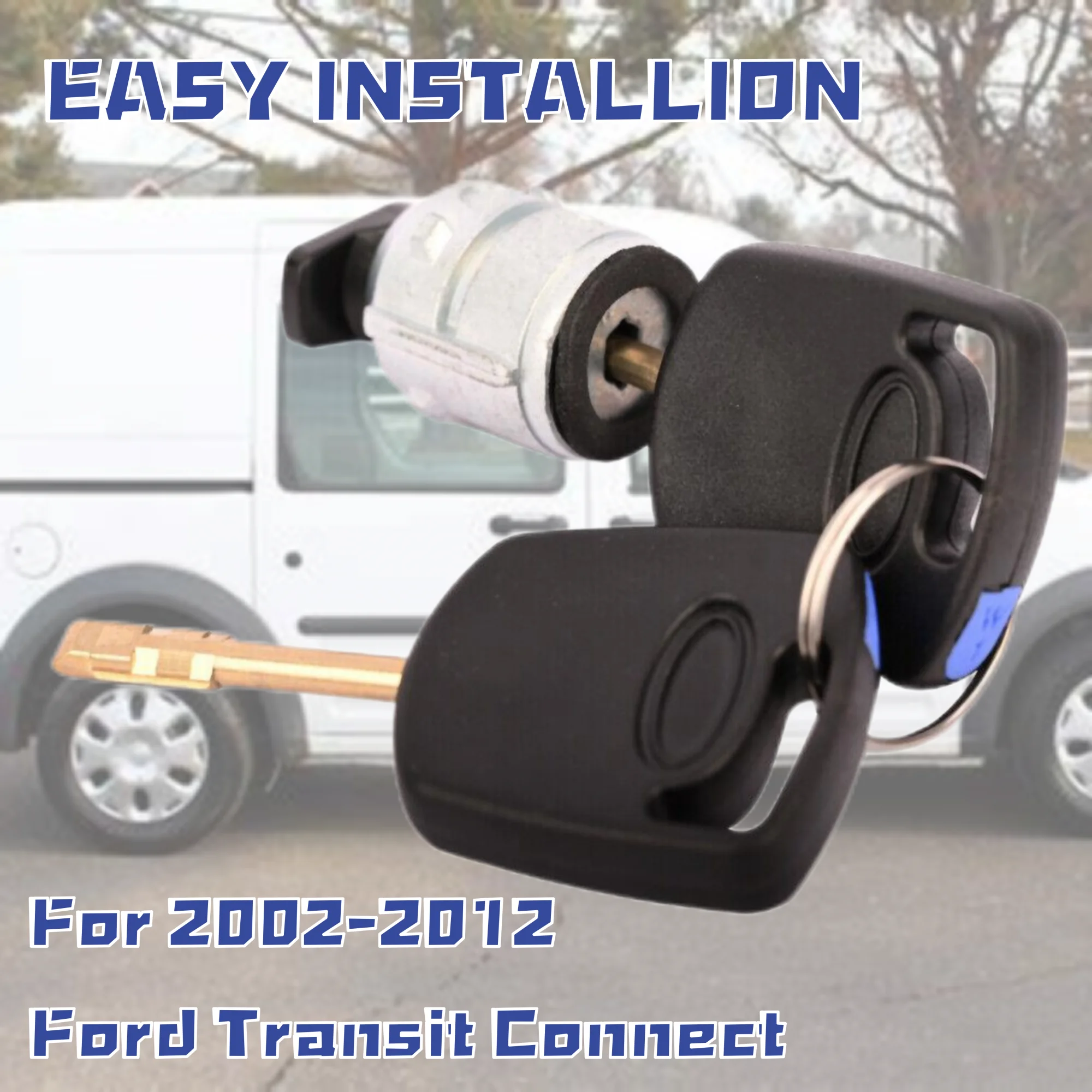 Serrure De Trappe à Carburant Pour Ford Transit Connect 2002-2013 - Avec 2 Clés - Remplacement Direct