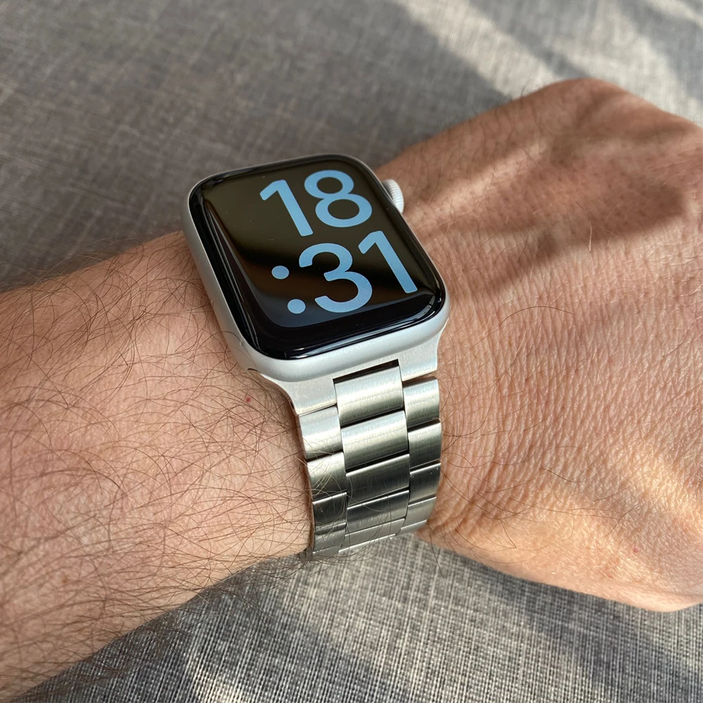 Apple Watch Ultra with Stainless Steel Link Bracelet. How's it look? -  YouTube