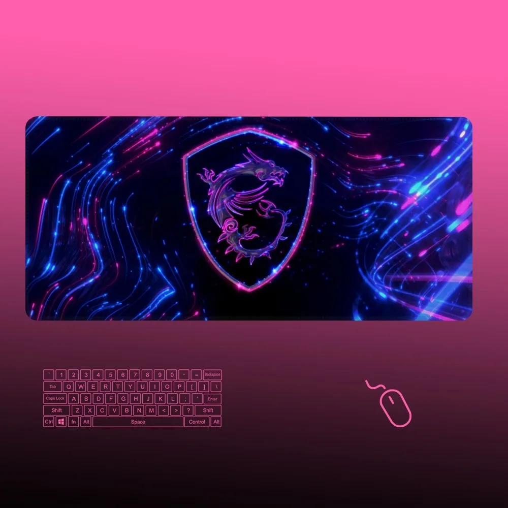 Msi Rgb Mouse Pad Gamer Large Rubber Art Gaming Mouse Pad Blocco Bordo Grande Computer Mousepad Gamer Laptop Desk Mat