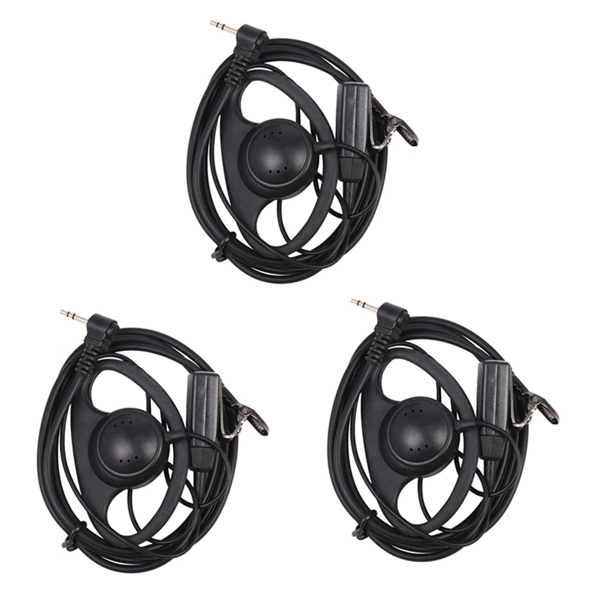 3X 1Pin D Tipo Auricolare Gancio Per L'Orecchio Auricolare Ptt Mic Auricolare Per Motorola Talkabout Radio Portatile Tlkr T3 T4 T60 T80