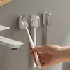 1/6Pcs Wall Mounted Toothbrush Holders Toothbrush Head Cover Dustproof with Lid Toothbrush Organizer Home Bathroom Storage Rack 4