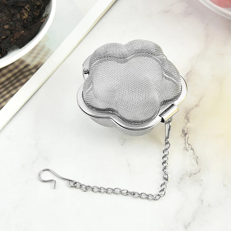 Tea infuser Flower Shape Mesh sieve Tea infuser Stainless Steel Sphere Coffee herb Spice filter Strainer Seasoning ball Kitchen gadgets