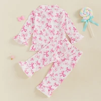 Cute Baby Girl 2-Piece Winter Outfits Floral Print Hoodie Leggings Set Infant Clothing for Cold Weather - Image 3