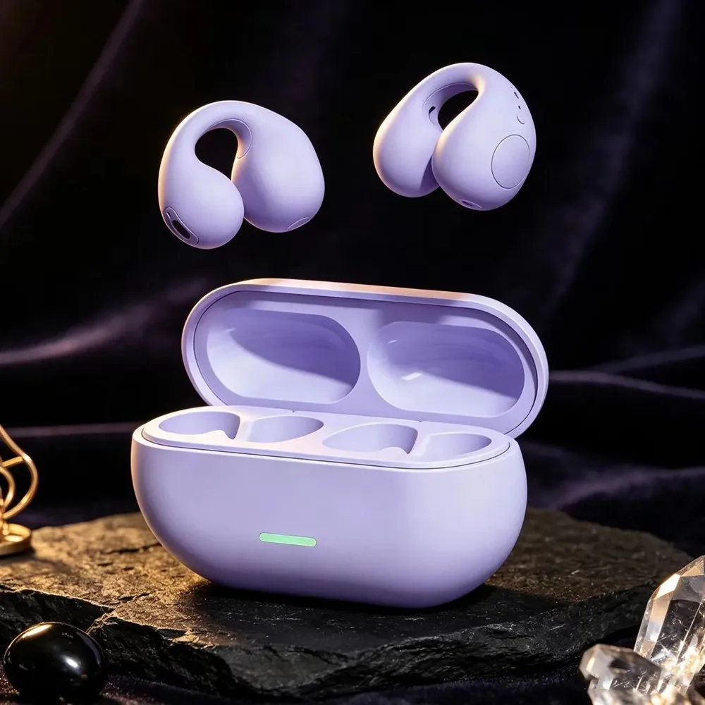 Wireless Bluetooth Clip-On Earbuds - Stylish, Comfortable, and Lightweight with High-Quality Sound