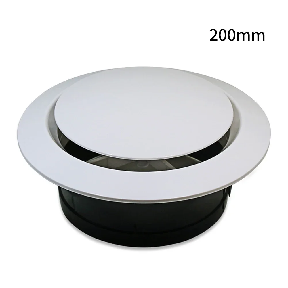 ABS 에어컨 환풍 디퓨저, 조절 가능한 루버 원형 공기 배출구, 벤트 커버, 75mm, 100mm, 150mm, 200mm