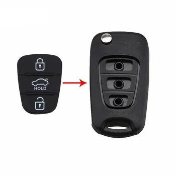 Chiave in Silicone per auto Custodia a 3 pulsanti per Hyundai I20 I30 IX35 I35 Solaris RIO Elantra per Kia K5 Verna Picanto Sportage Flip Car Lock