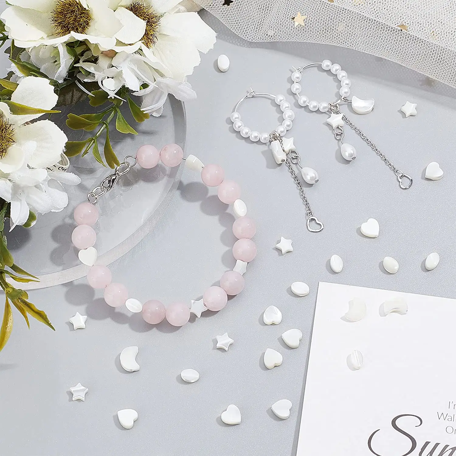 Natural Freshwater Shell Bead Mother of Pearls Loose Beads for Jewelry Making DIY Charm Bracelet Necklace