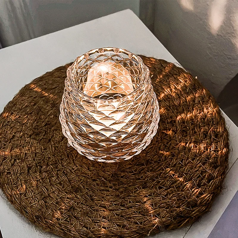 

Vintage Pinecone Glass Candle Cup for Romantic Candlelit Dinner